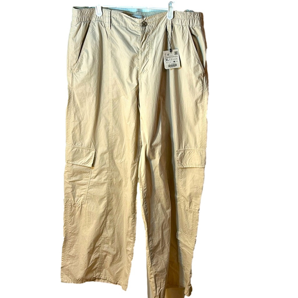 Zara beige NWT cargo utility pants size XL - Picture 2 of 7